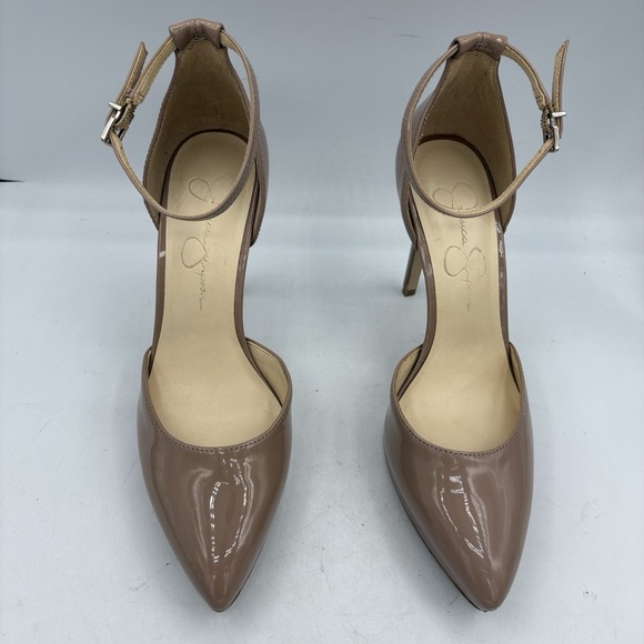 Jessica Simpson Heels Womens Size 8.5 Alloura Ultra High Stiletto Beige Ankle St - Picture 4 of 9